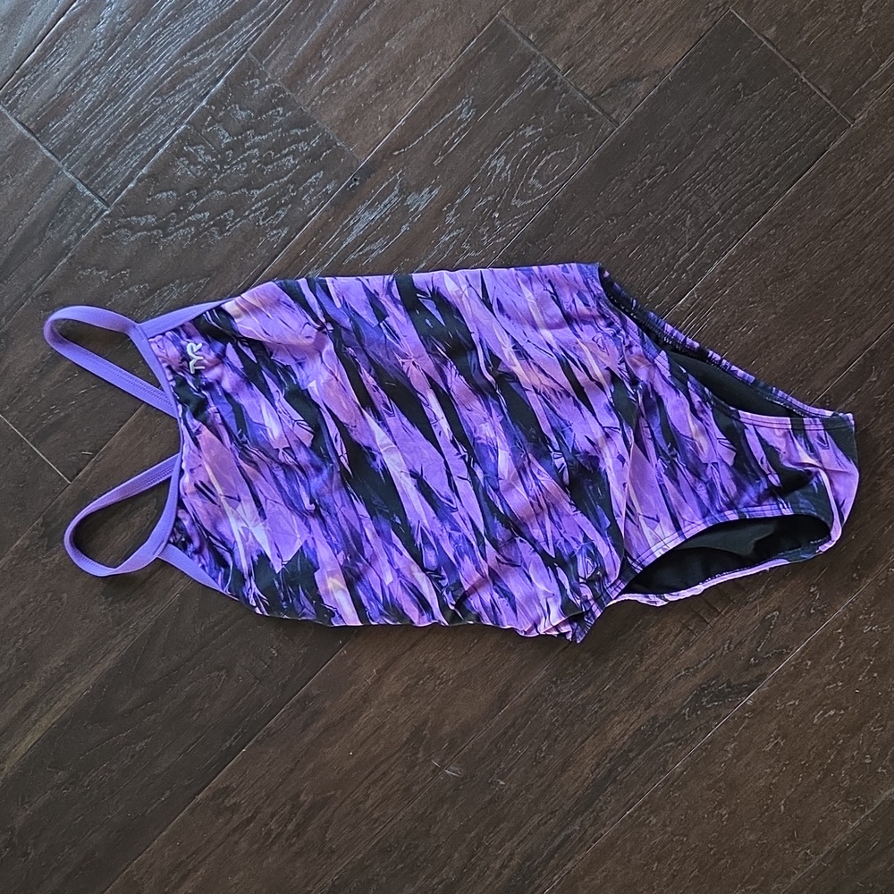 TYR Women's Standard Durafast Elite Diamondfit Swimsuit, Purple/Black